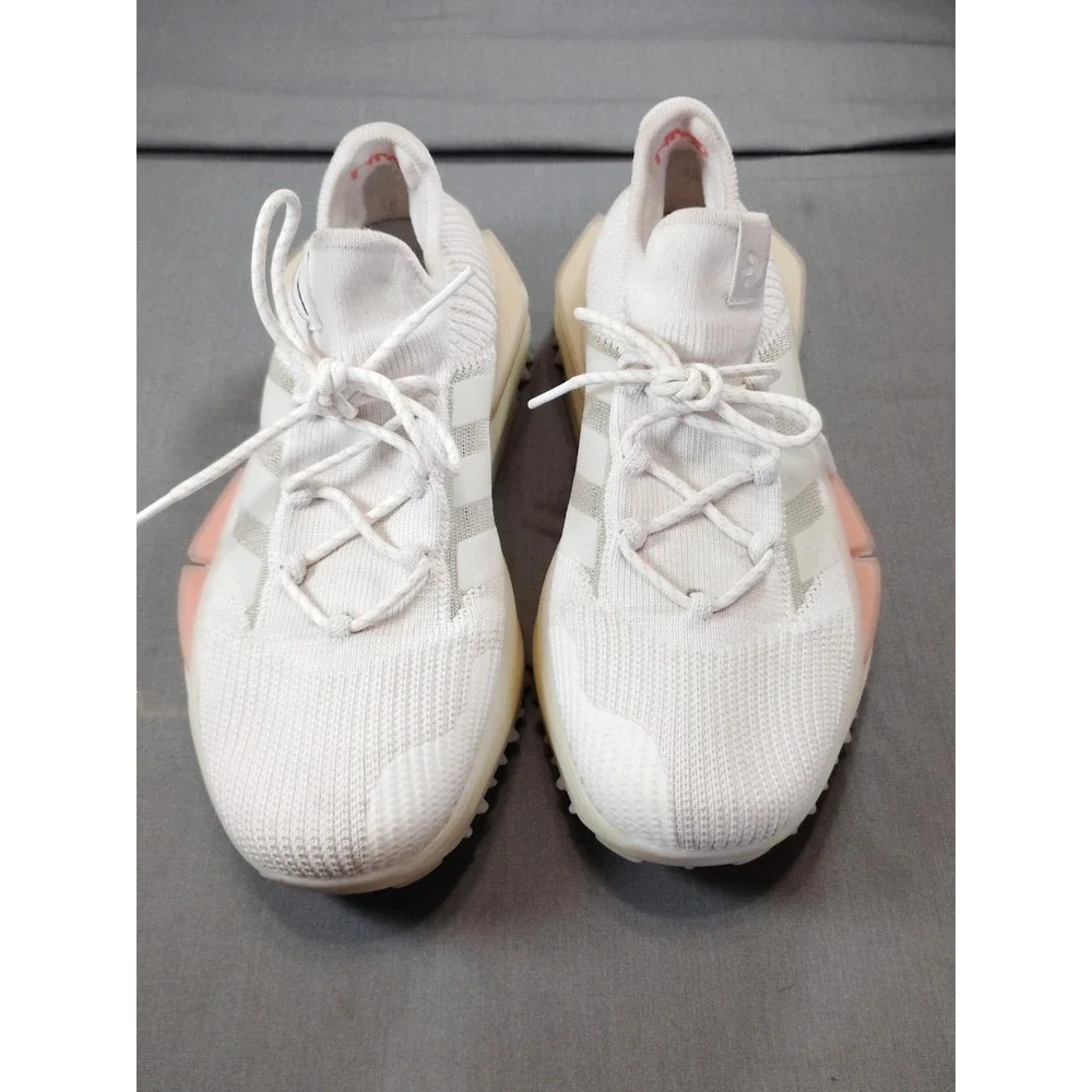 Adidas NMD S1 Primeknit White Dash Grey Solar Orange‎ Men'9 Lifestyle Sneakers